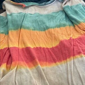 JODIFL Green Gold Orange Tan Boutique Top